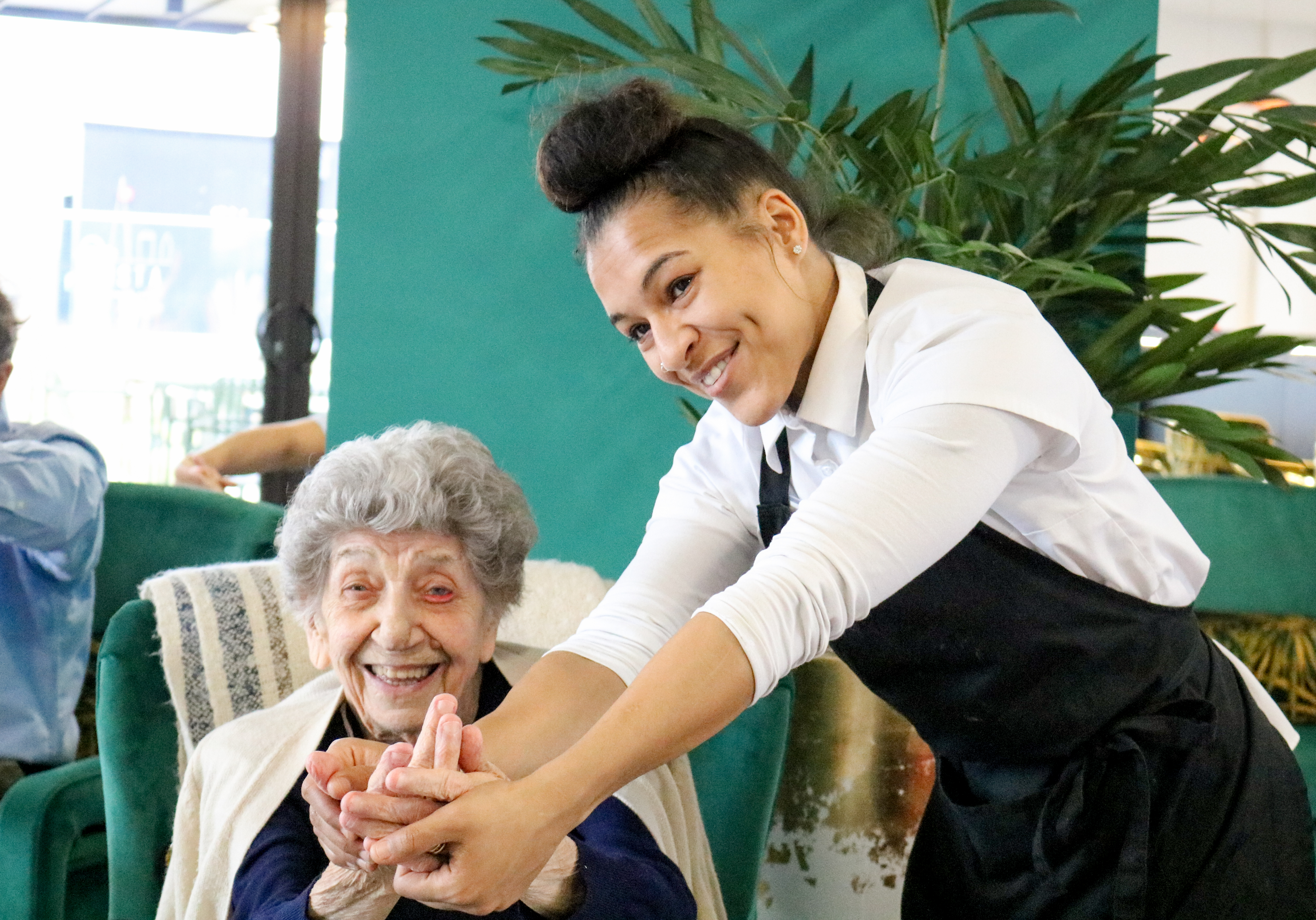 Residents & Staff enjoy Yoga